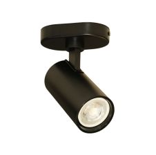 Foco Sobrepuesto Simple Base Rectangular 1xGU10 Negro VTEC
