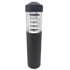 Foco Faro 100W E-27 Bollard IP54 160x995mm Negro VTEC