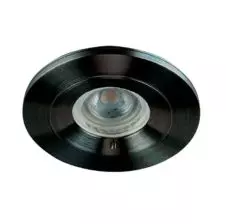 Foco Embutido Circular Fijo GU-10 Aluminio Ø79mm IP54 Negro VTEC