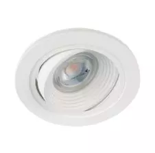 Foco Embutido Circular Retraido Basculante GU-10 Aluminio Ø90mm IP20 Blanco VTEC