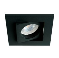 Foco Embutido Cuadrado Basculante Bisel Cuadrado GU-10 IP20 Negro 89x89mm
