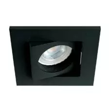 Foco Embutido Cuadrado Basculante Bisel Cuadrado GU-10 IP20 Negro 89x89mm VTEC