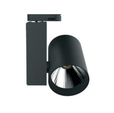 Foco Riel Trifásico LED 30W 3000K Negro Ø125x182mm VTEC