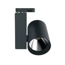 Foco Riel LED 3 VIAS 30W 3000K Negro Ø125x182mm VTEC