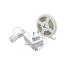 Cinta LED 50W 24VDC 3000K IP20 Rollo de 5 Metros + Adaptador 220VAC VTEC