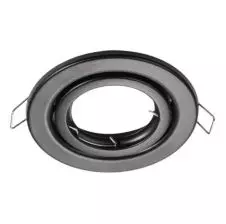 Foco Embutido Basculante GU-10 Negro Ø100mm IP20 (Base GU-10 no incluida)