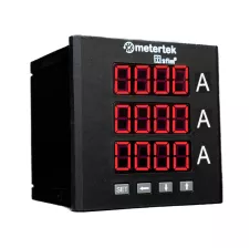 Amperímetro Digital Trifásico 96x96mm /5A METERTEK