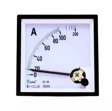Amperímetro Analógico 96x96mm 0-100-200A /5A METERTEK
