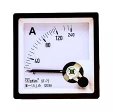 Amperímetro Analógico 96x96mm 0-120-240A /5A METERTEK