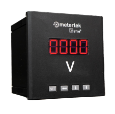 Voltímetro Digital AC Monofásico 96x96mm 0-600v METERTEK