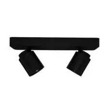 Foco Sobrepuesto Base Rectangular Doble 2x50W GU-10 Negro VTEC