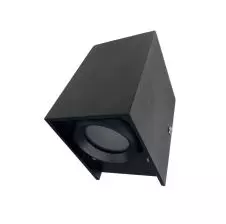 Foco Sobrepuesto Fijo a Muro GU-10 Negro IP40 BOK.32 VTEC