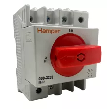 Interruptor Seccionador Corriente Continua 2P 25A 1000VDC RIEL DIN HAMPER