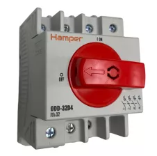 Interruptor Seccionador Corriente Continua 4P 13A 1200VDC RIEL DIN HAMPER