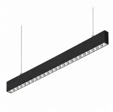 Luminaria Lineal LED Negra con Reflector 32W Tri-White (3000K - 4000K - 6000K) 1130mm + Kit de Suspensión VTEC
