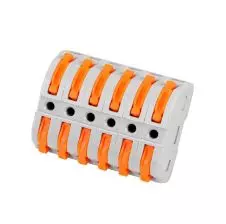 Conector Rápido Doble Fila 6P 32A 600VAC hasta 4mm2 Bolsa 2u