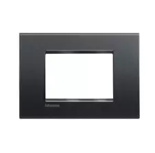 Placa 3 Módulos  Antracita Living Light BTICINO