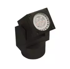 Foco Sobrepuesto Hermético Dirigible GU-10 Negro IP54 BOK - OUT 8 VTEC