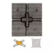 Molde De Grafito "X" Plana 70mm (2/0awg) FLETCHER