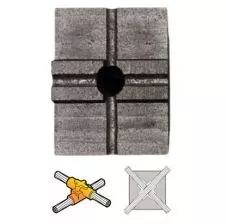 Molde De Grafito Conexión "X" Cruz 50mm (1/0awg) FLETCHER