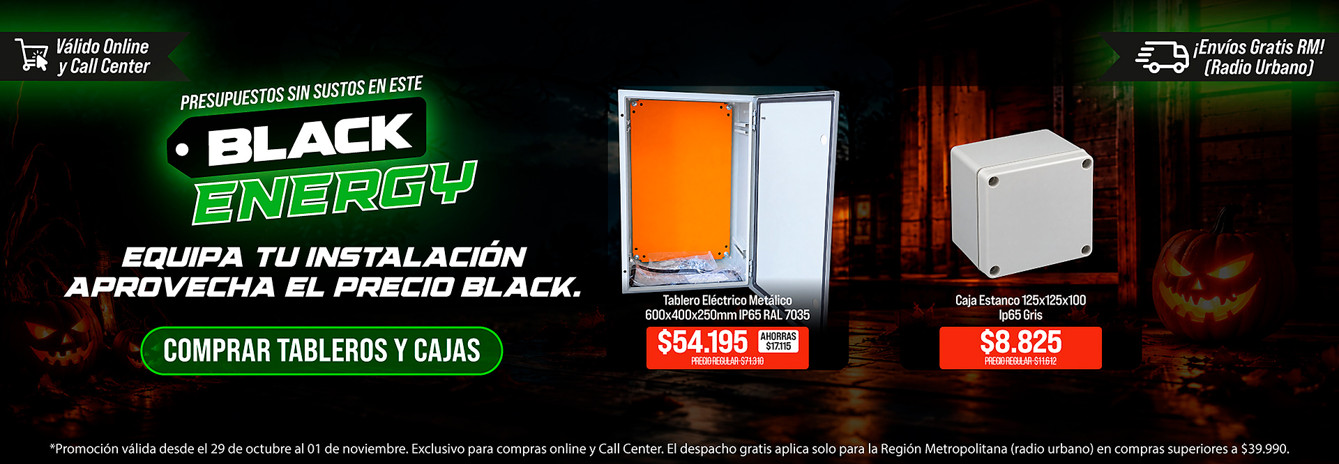 Black Vitel Tableros y gabinetes