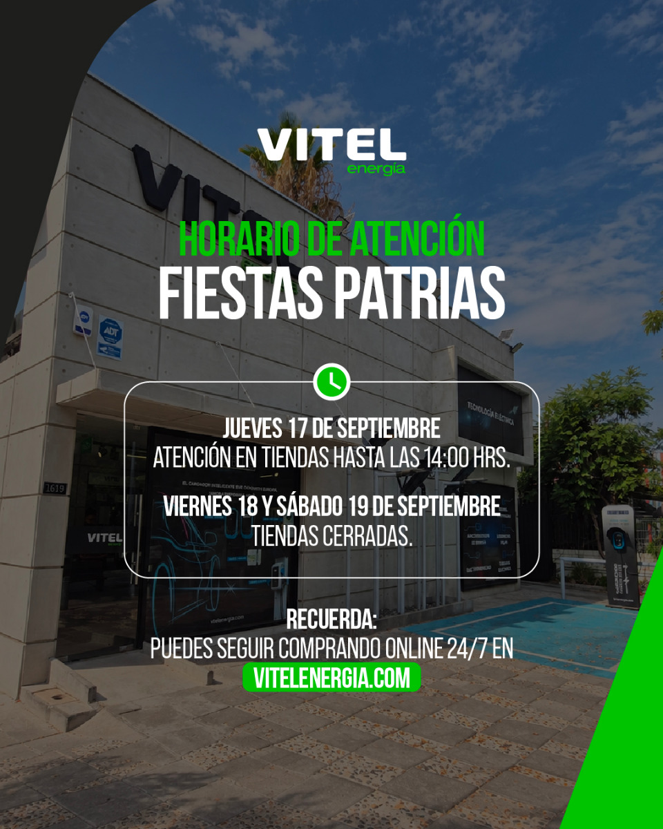 Horarios Vitel - Fiestas Patrias