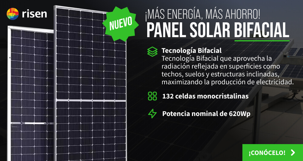 Nuevo Panel Bifacial 620Wp Risen
