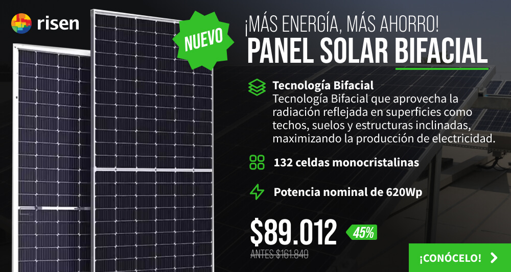 Nuevo Panel Bifacial 620Wp Risen